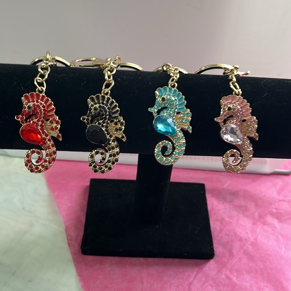 Accessories - COPY - NIP Pick (1) Rhinestone Seahorse Keychain/Bag Charms